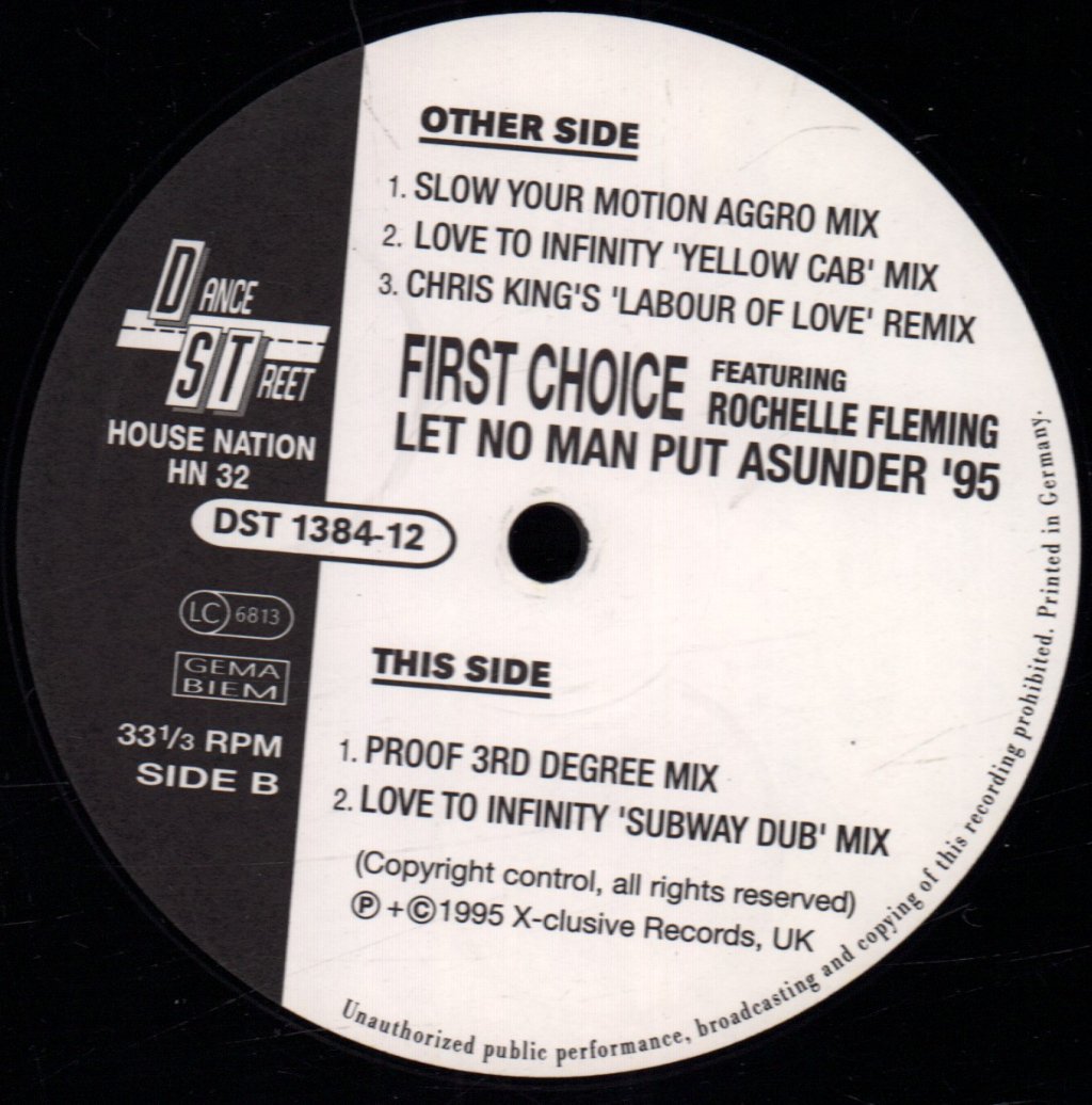 Rochelle Fleming - Let No Man Put Asunder ('95 Remixes) - 12 Inch