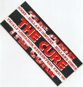 Cure - Thialf Ijsstadion Heerenveen 6/5/89 - Sticker