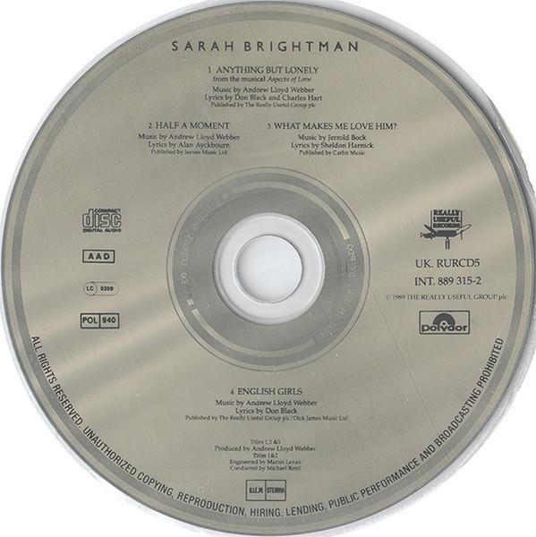 Sarah Brightman - Anything But Lonely - Cd