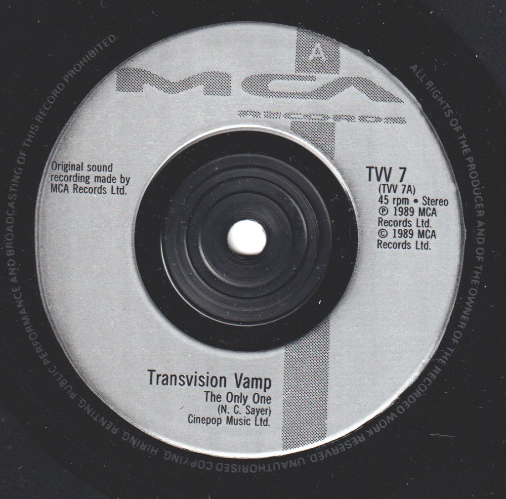 Transvision Vamp - Only One - 7 Inch