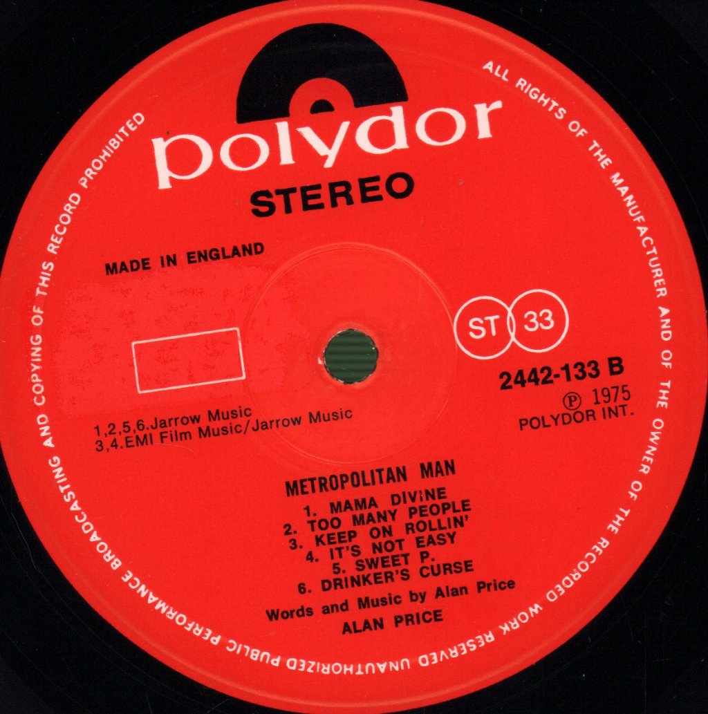 Alan Price - Metropolitan Man - Lp