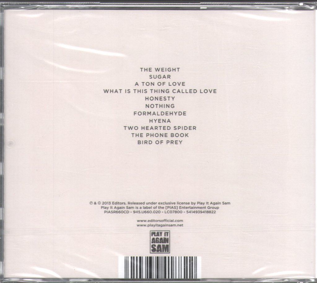 Editors - Weight Of Your Love - Cd
