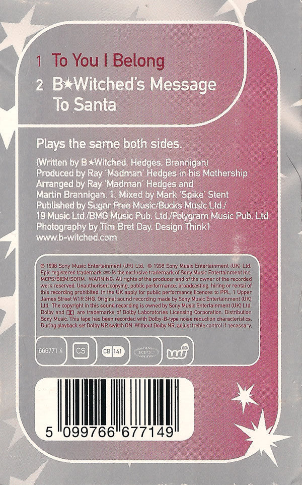 B'witched - To You I Belong - Cassette