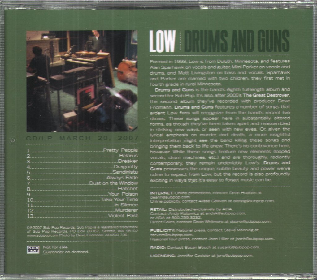 Low - Drums And Guns - Cd