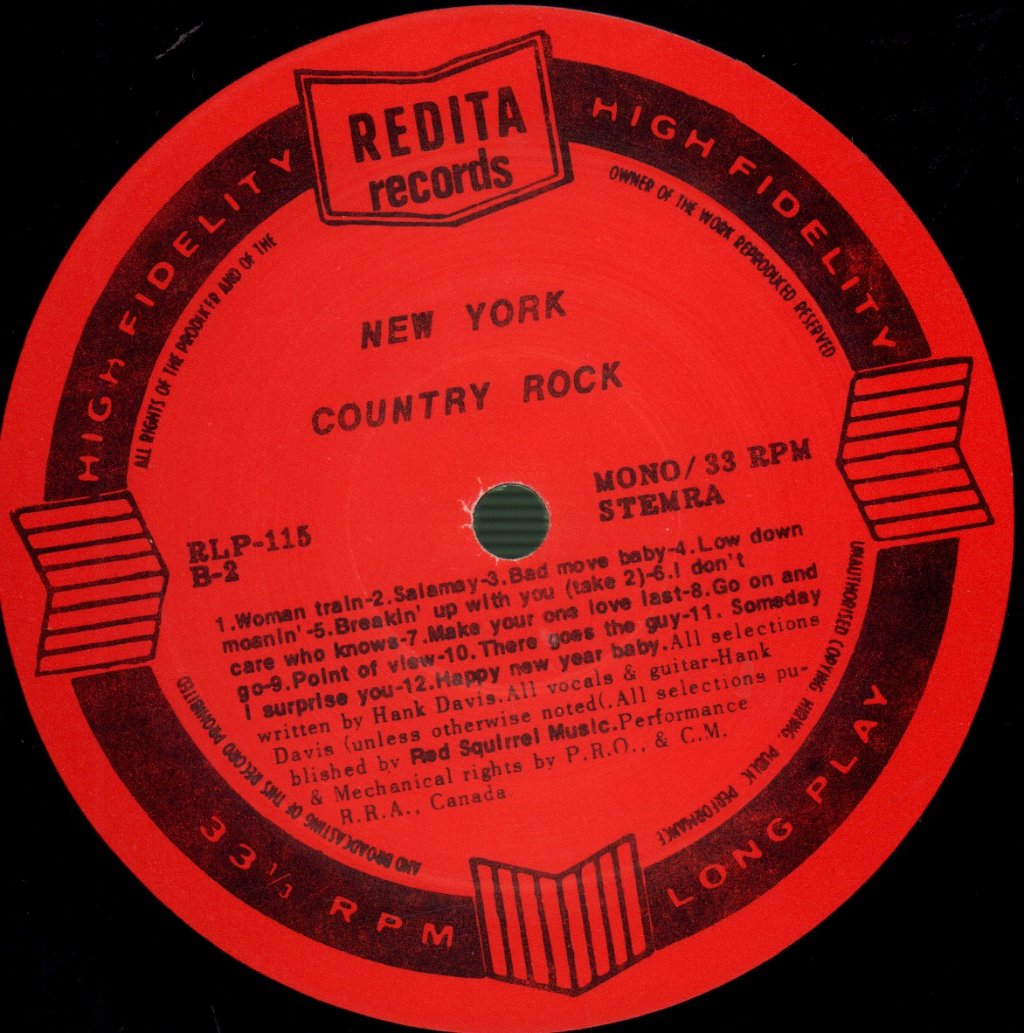 Hank Davis - New York Country Rock - Lp