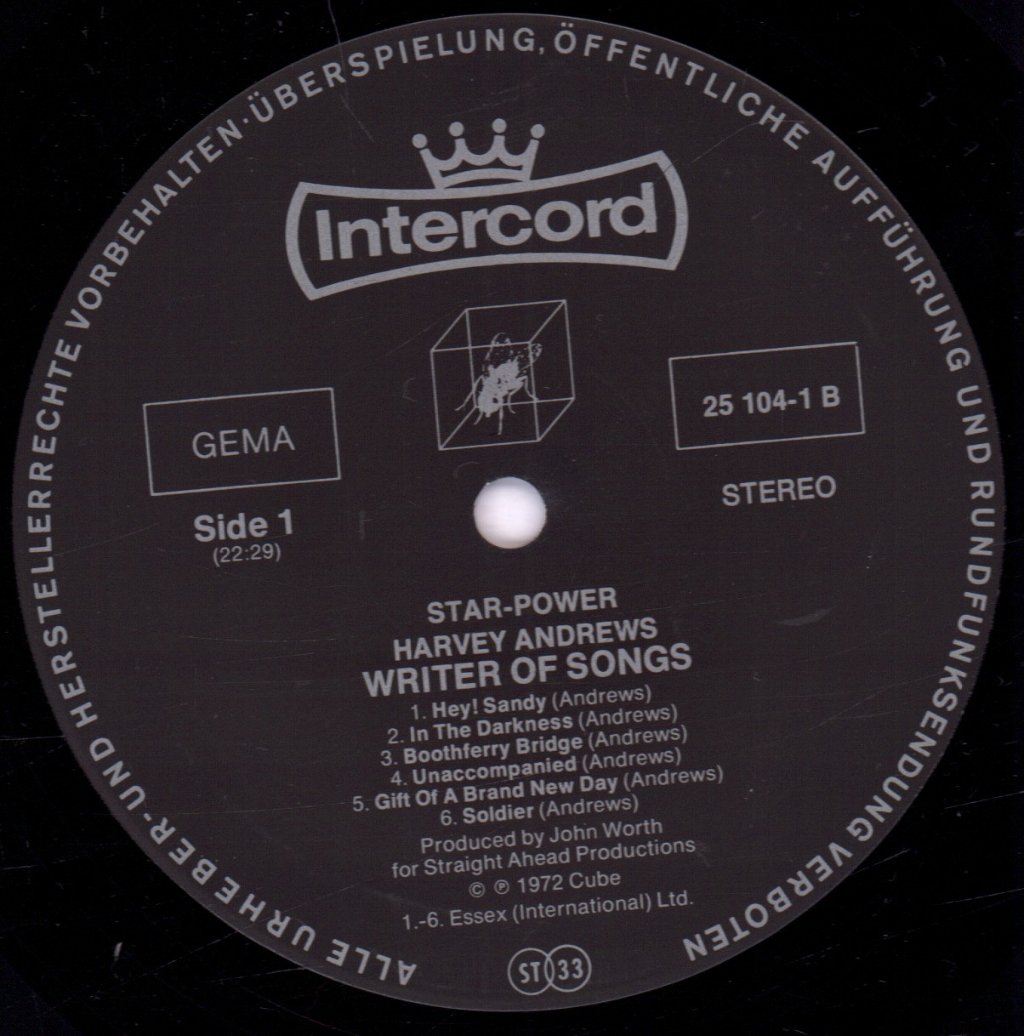 Harvey Andrews - Writer Of Songs - Lp