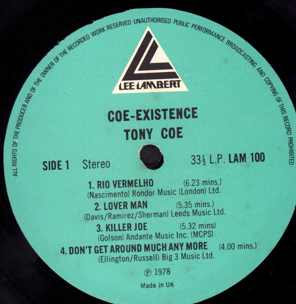 Tony Coe - Coe-Existence - Lp