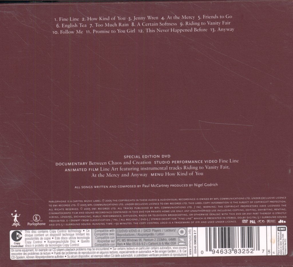 Paul McCartney - Chaos And Creation In The Backyard (Special Edition) - Cd/Dvd