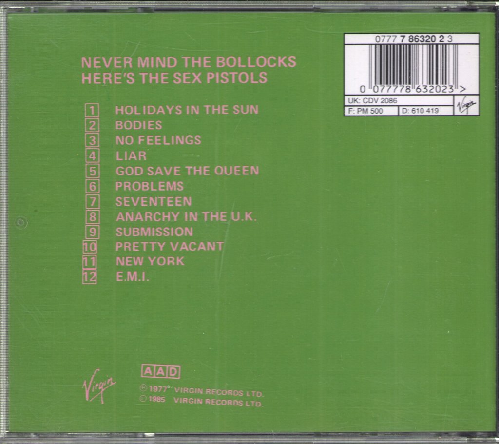 Sex Pistols - Never Mind The Bollocks Here's The Sex Pistols - Cd