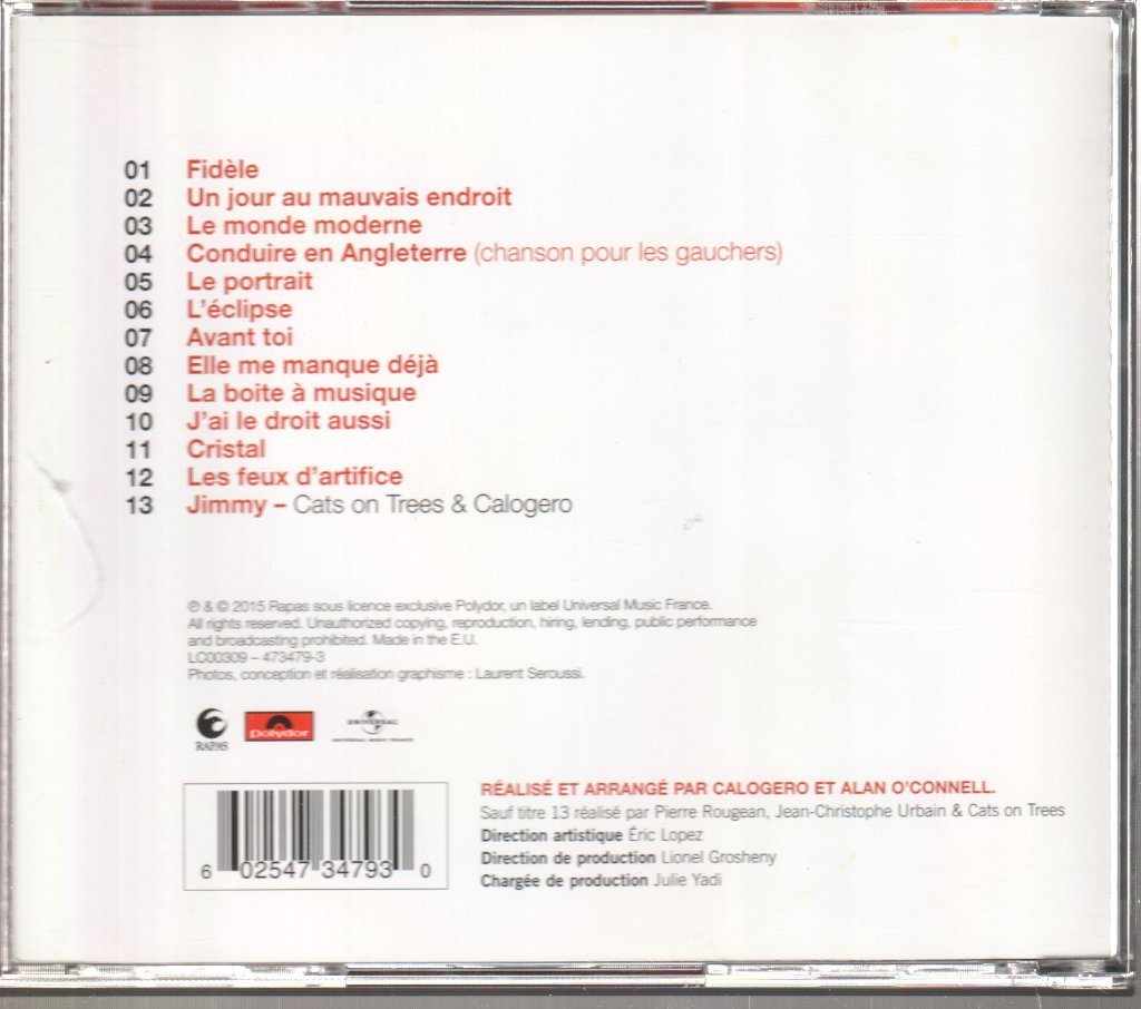 Calogero - Les Feux D'Artifice - Cd