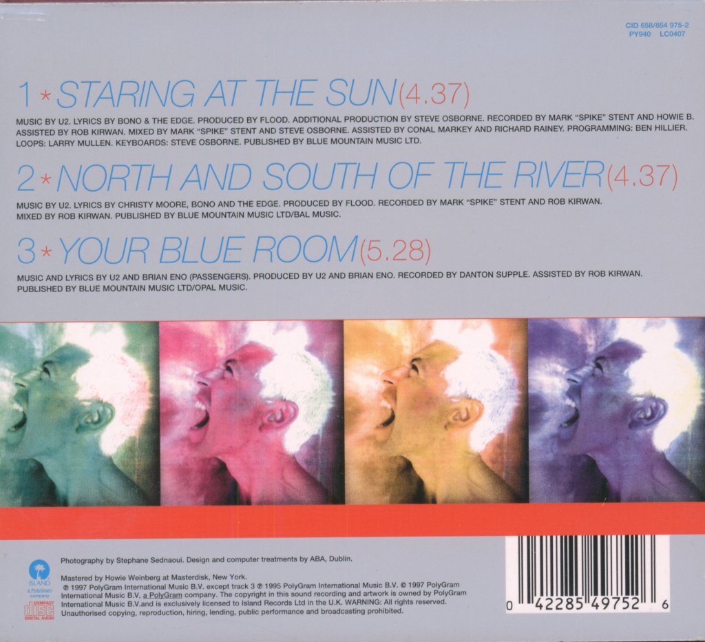 U2 - Staring At The Sun - Cd