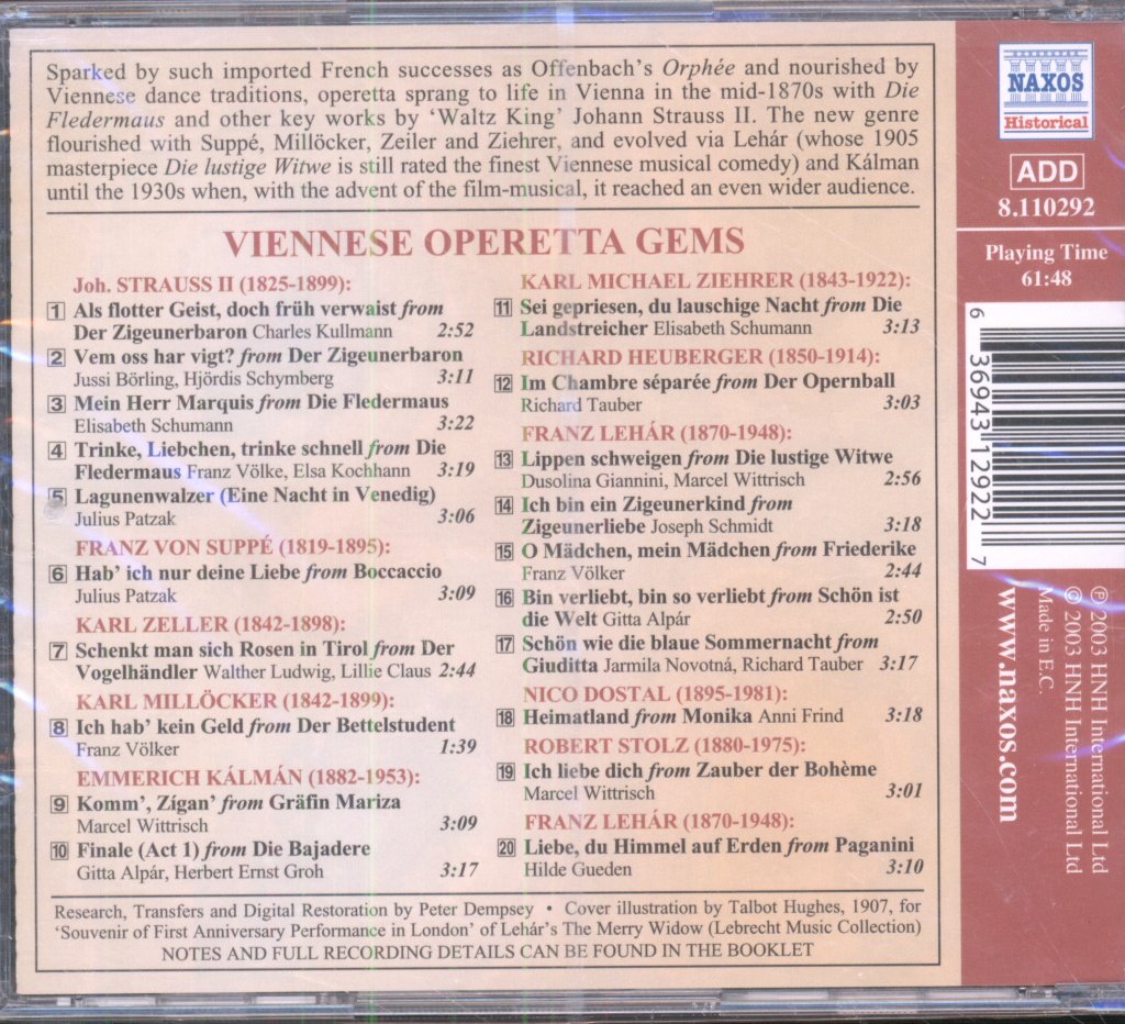 Various Artists - Viennese Operetta Gems - Cd