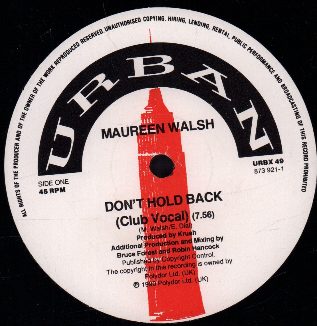 Maureen Walsh - Don't Hold Back - 12 Inch