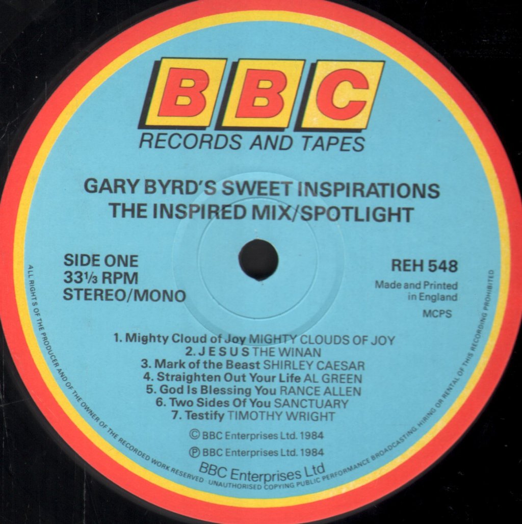 Gary Byrd's Sweet Inspirations - Selections From His Radio 1 Show - Lp