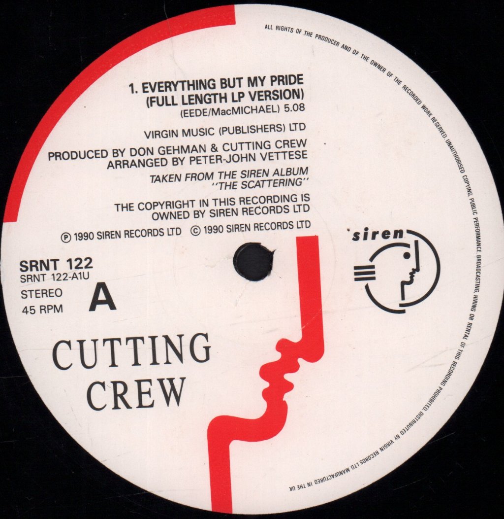 Cutting Crew - Everything But My Pride - 12 Inch