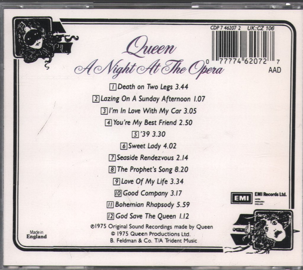 Queen - A Night At The Opera - Cd