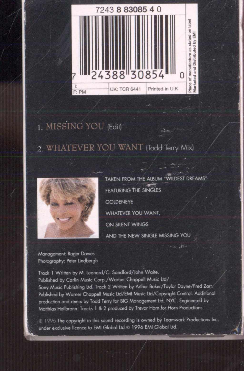 Tina Turner - Missing You - Cassette