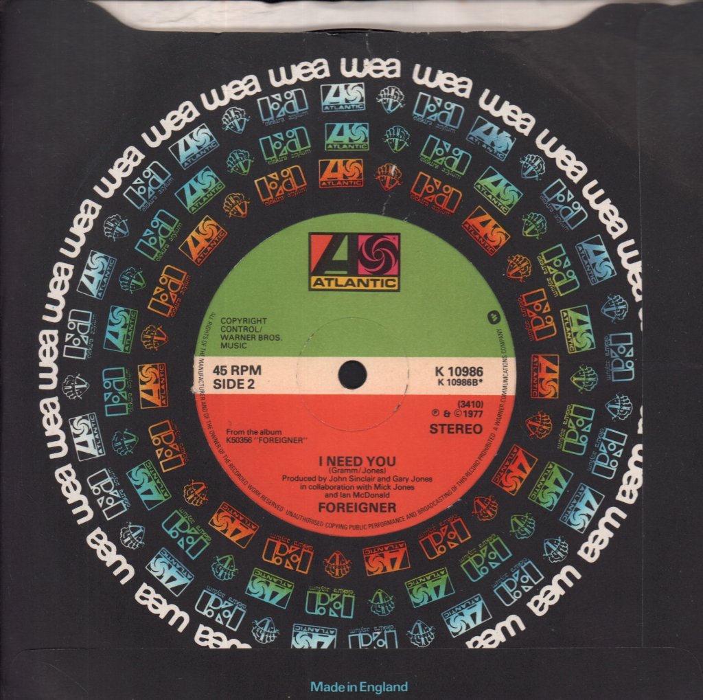 Foreigner - Cold As Ice - 7 Inch