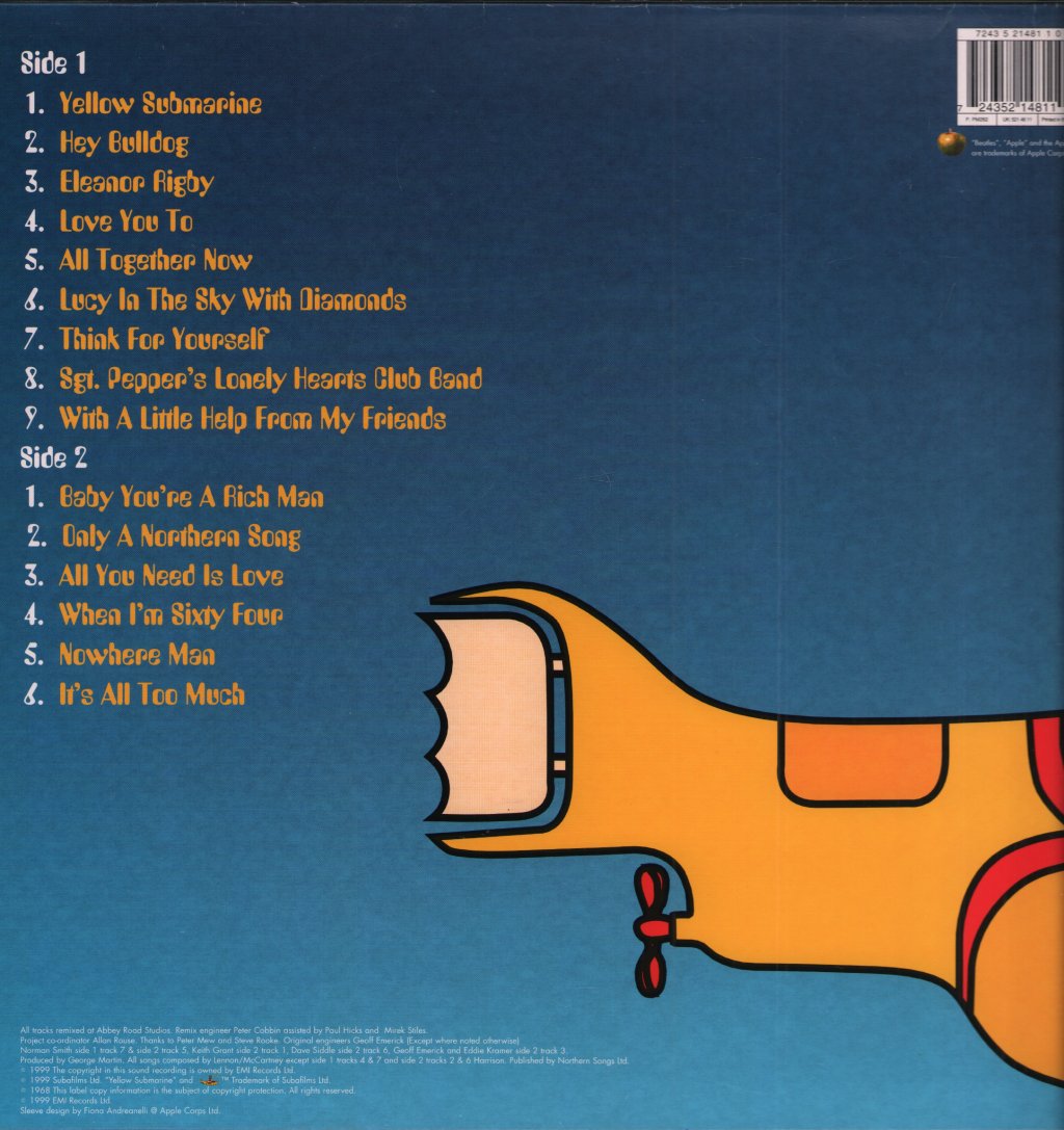 Beatles - Yellow Submarine Songtrack - Lp