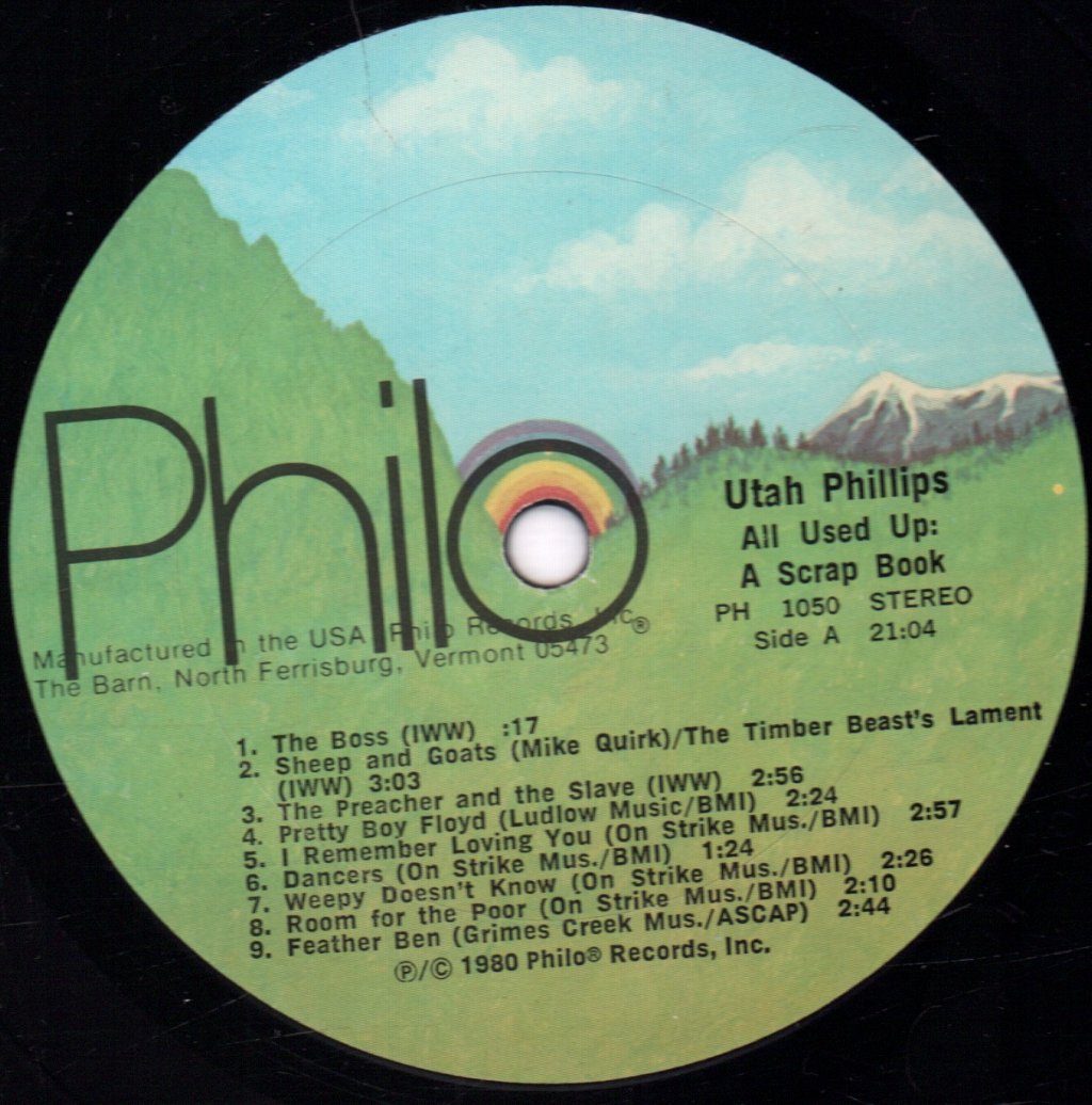 Utah Phillips - All Used Up A Scrapbook - Lp