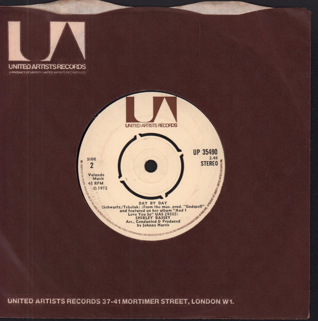 Shirley Bassey - Never Never Never - 7 Inch