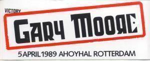 Gary Moore - Ahoyhal Rotterdam 5/4/89 - Sticker