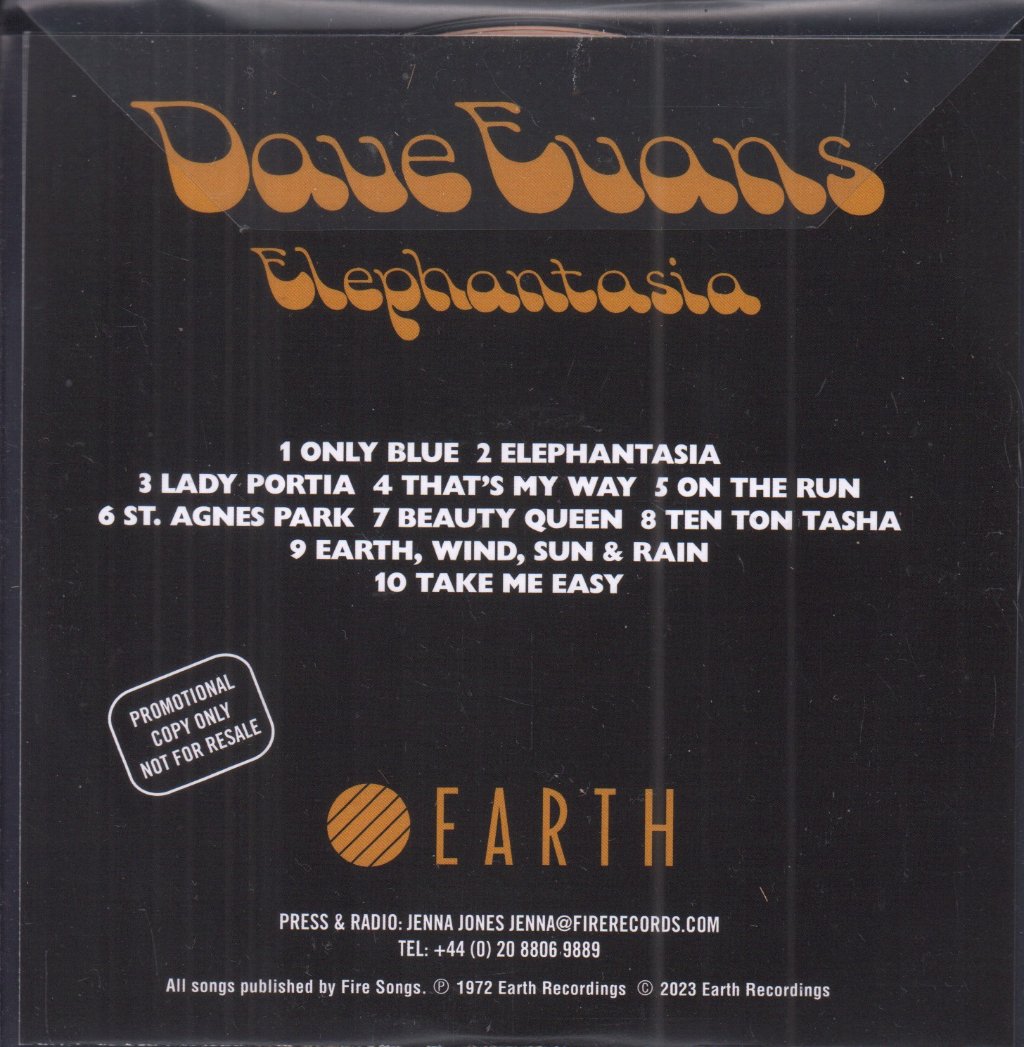 Dave Evans - Elephantasia - Cd