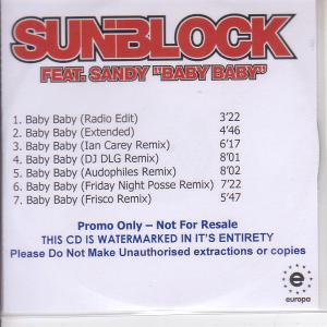 Sunblock - Baby Baby - Cdr