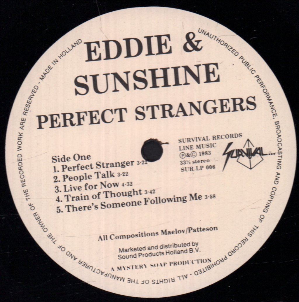 Eddie And Sunshine - Perfect Strangers - Lp
