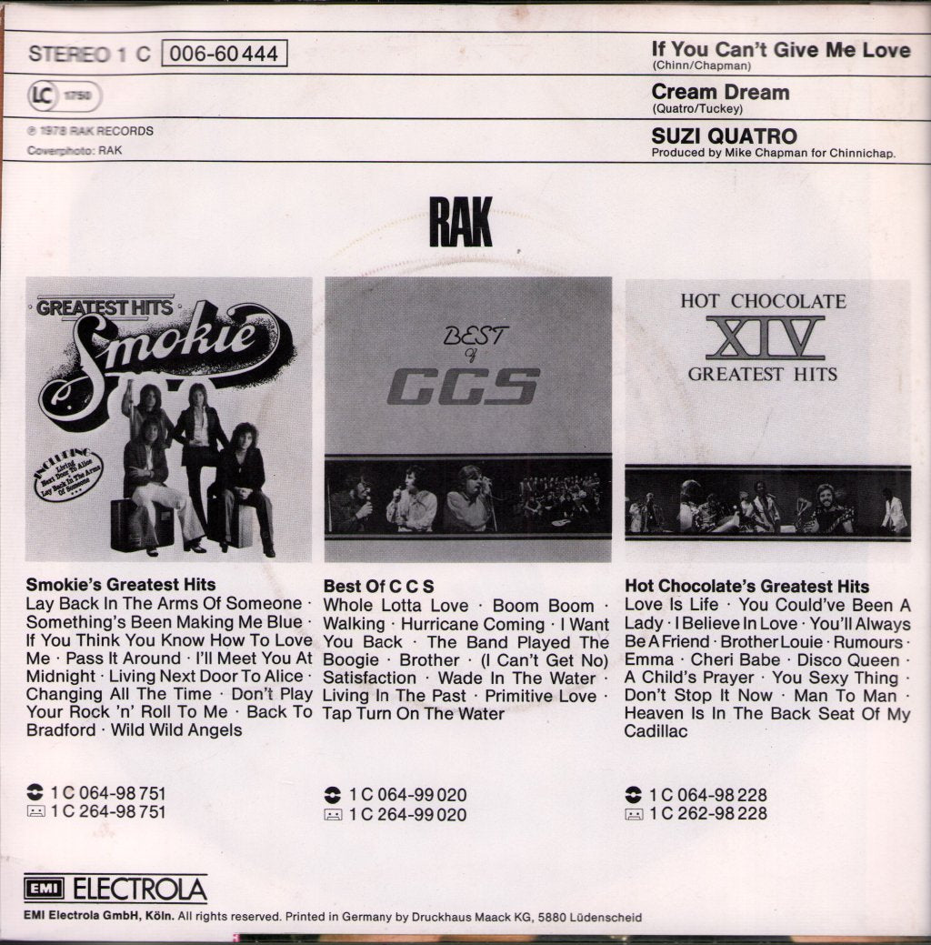 Suzi Quatro - If You Can't Give Me Love - 7 Inch