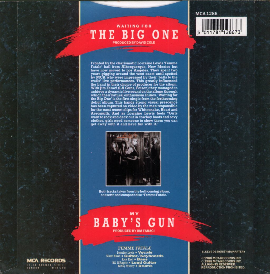 Femme Fatale - Waiting For The Big One - 7 Inch