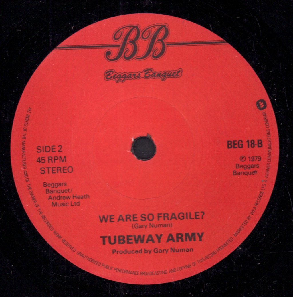 Tubeway Army - Are Friends Electric - 7 Inch