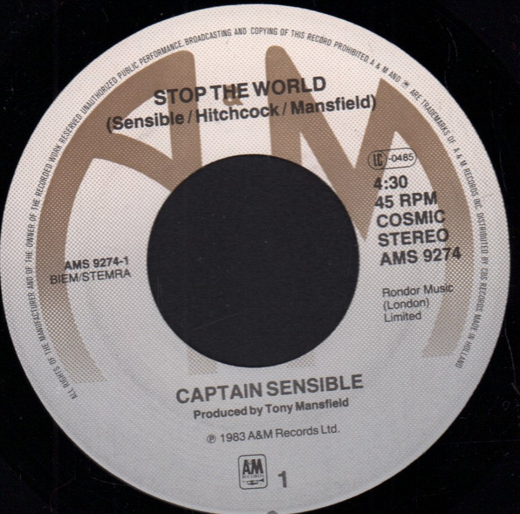 Captain Sensible - Stop The World - 7 Inch