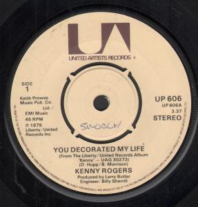 Kenny Rogers - You Decorated My Life - 7 Inch