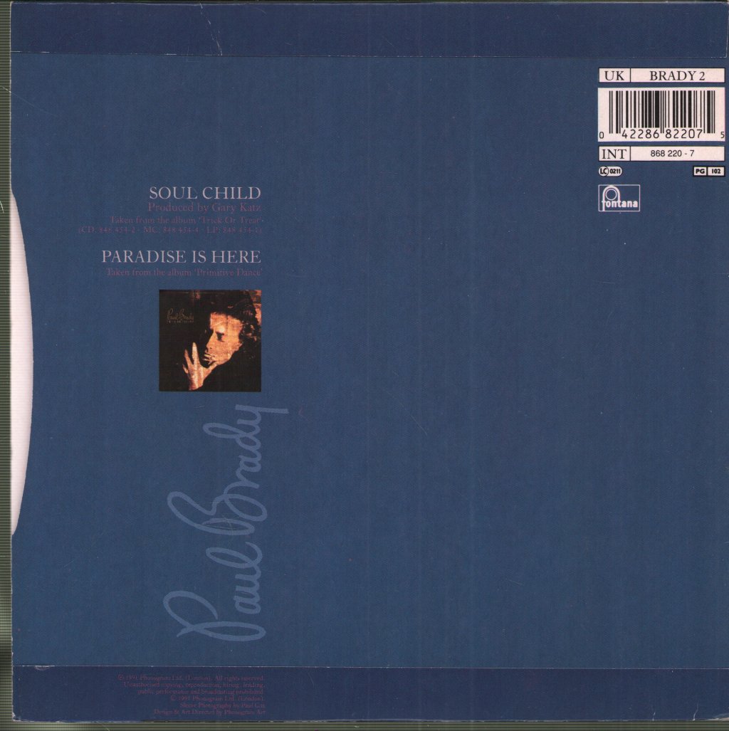 Paul Brady - Soul Child - 7 Inch