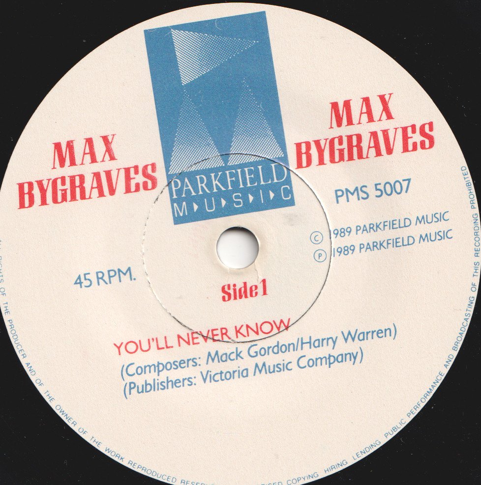 Max Bygraves - You'll Never Know - 7 Inch