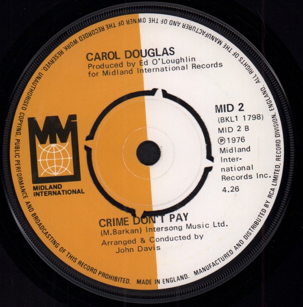 Carol Douglas - Midnight Love Affair - 7 Inch