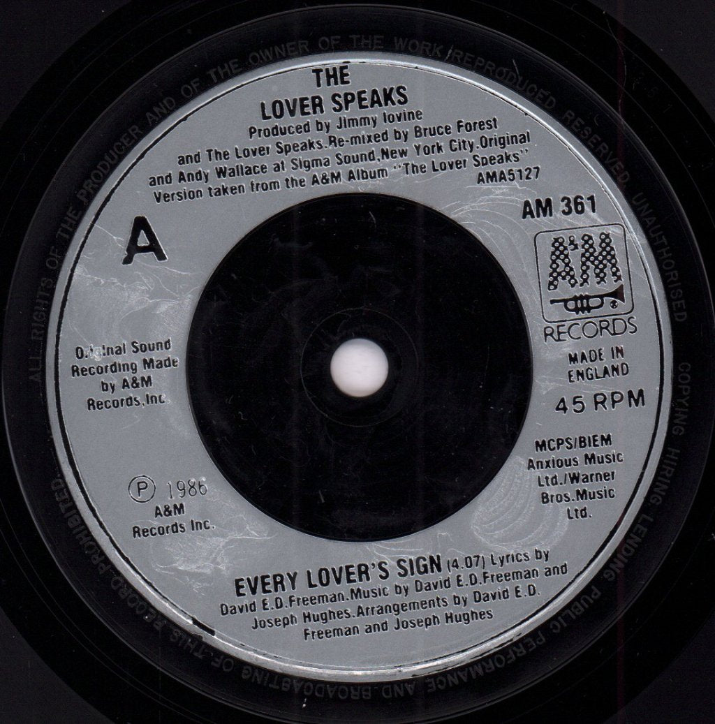 Lover Speaks - Every Lover's Sign - 7 Inch
