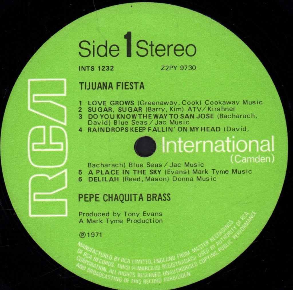 Pepe Chaquita Brass - Tijuana Fiesta - Lp