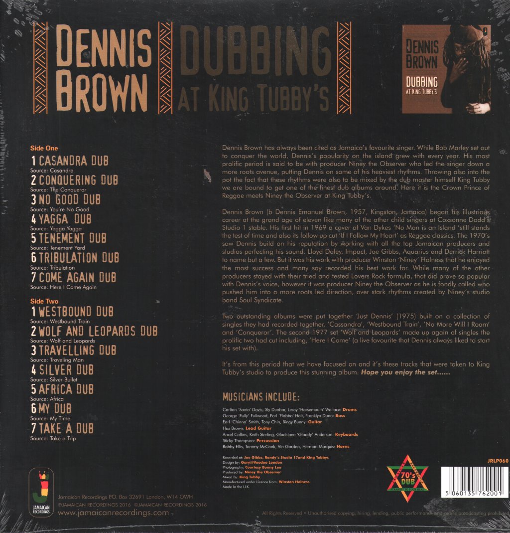 Dennis Brown - Dubbing At King Tubby's - Lp