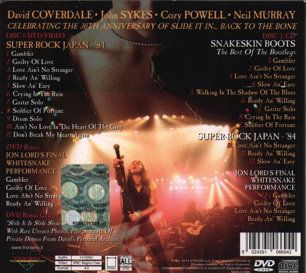 Whitesnake - Live In '84: Back To The Bone - Cd Set