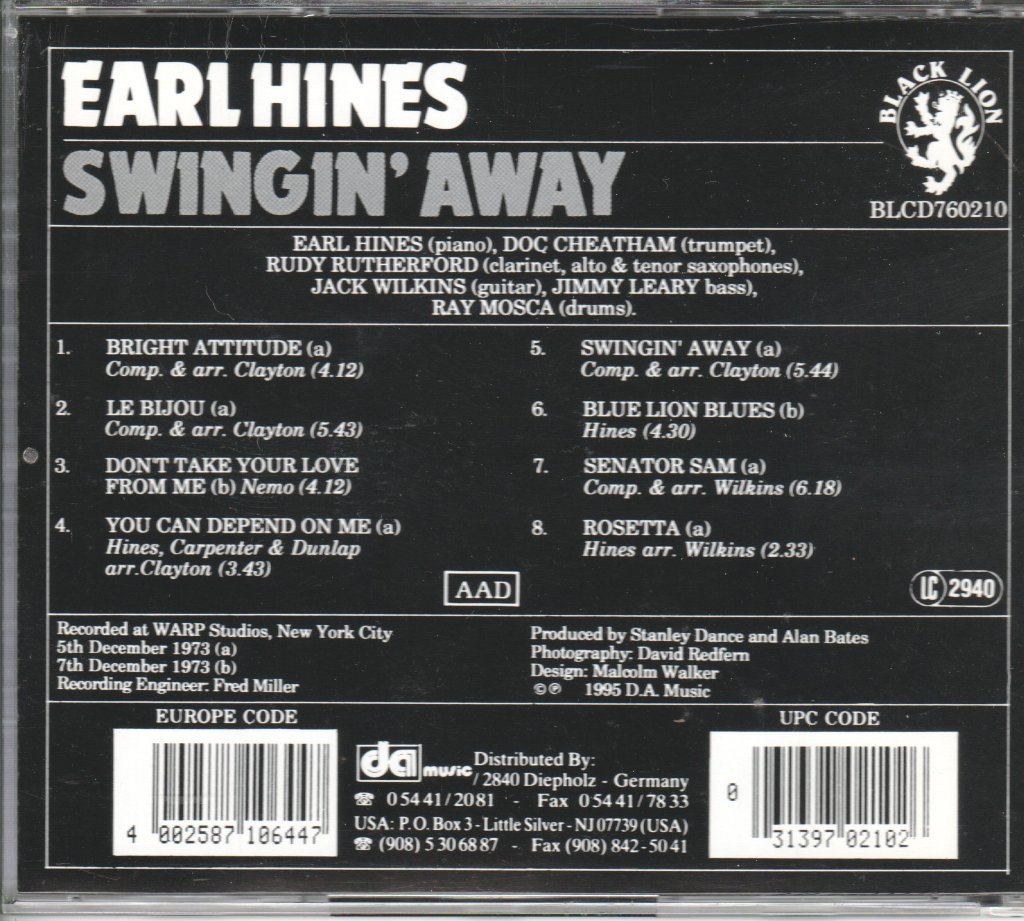 Earl Hines - Swingin' Away - Cd