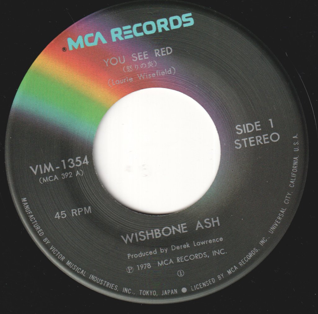 Wishbone Ash - You See Red - 7 Inch