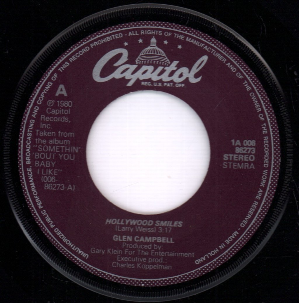 Glen Campbell - Hollywood Smiles - 7 Inch