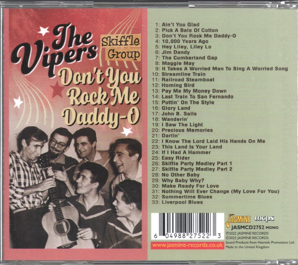 Vipers Skiffle Group - Don’t You Rock Me Daddy-O - Cd