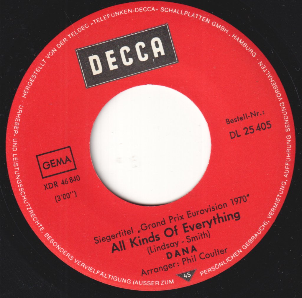 Dana - All Kinds Of Everything - 7 Inch