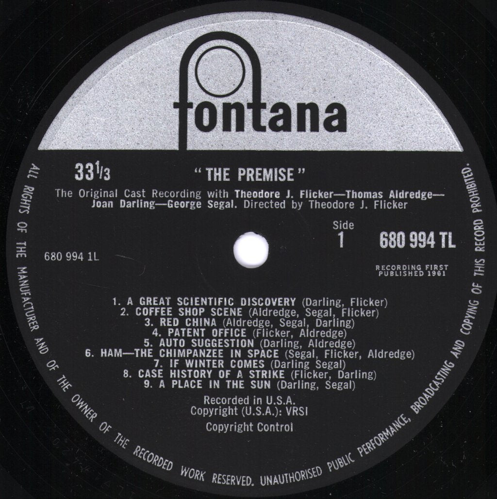 Premise (Off Broadway Cast) - Premise - Off Broadway - Lp