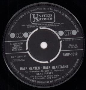 Gene Pitney - Half Heaven Half Heartache - 7 Inch