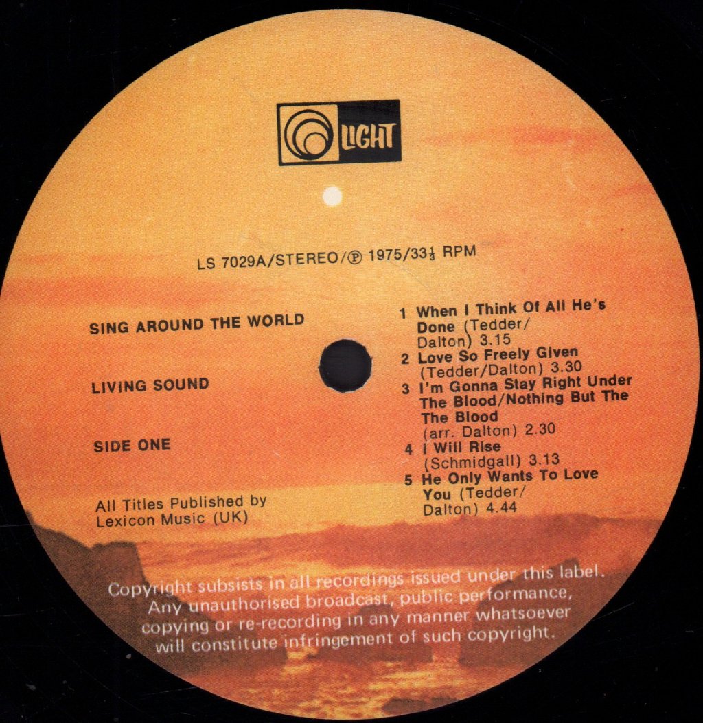 Larry Dalton And The Living Sound - Sing Around The World - Lp