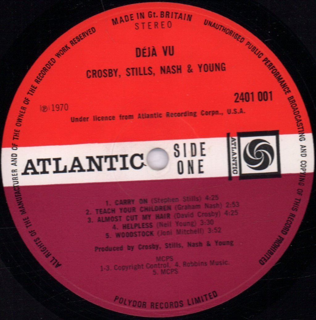 Crosby Stills Nash And Young - Deja Vu - Lp